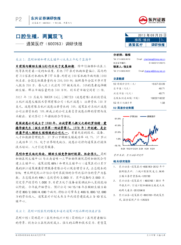 调研快报：口腔生殖，两翼双飞
