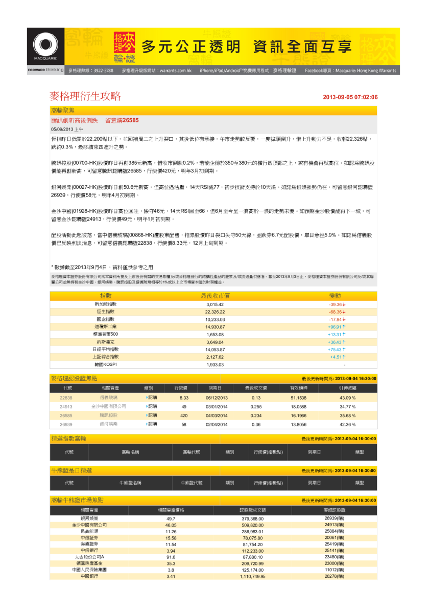 衍生攻略(上午)：腾讯创新高后倒跌,留意购26585
