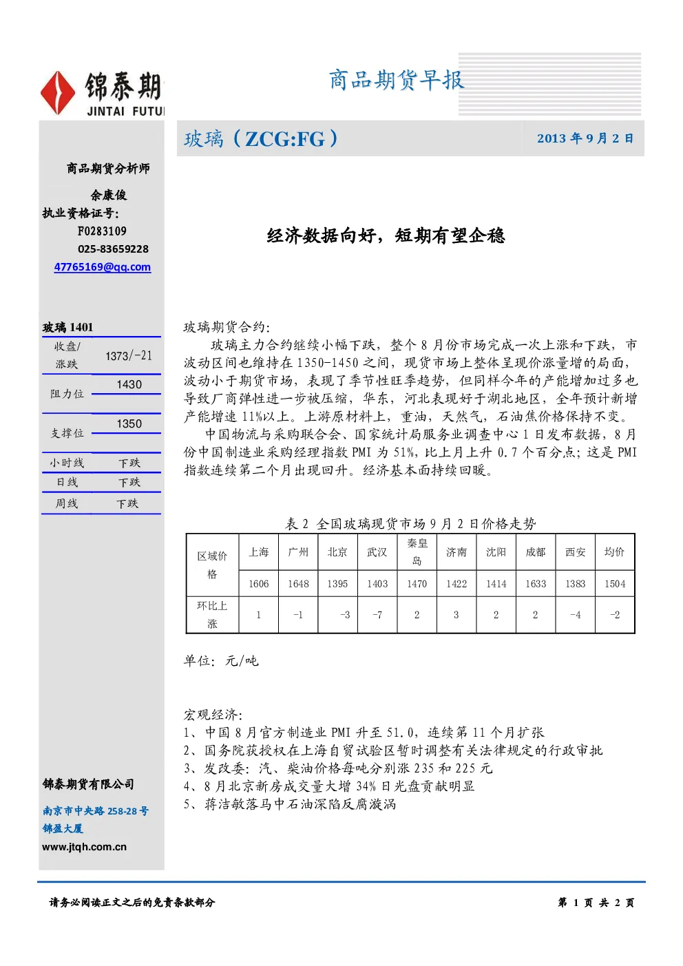 报告封面