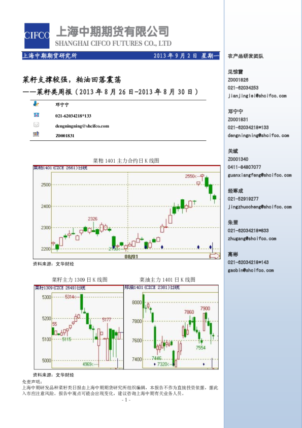 菜籽类周报：菜籽支撑较强,粕油回落震荡