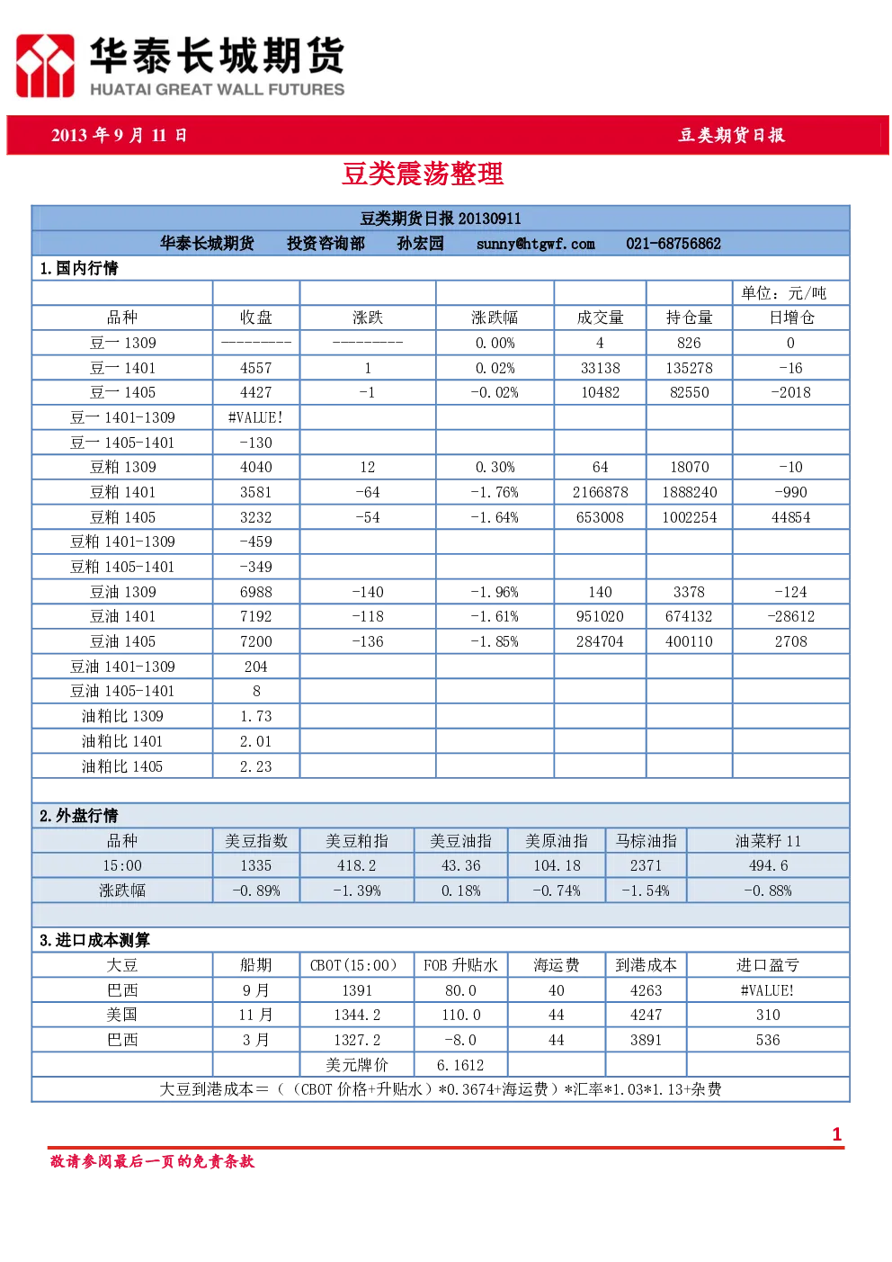 报告封面