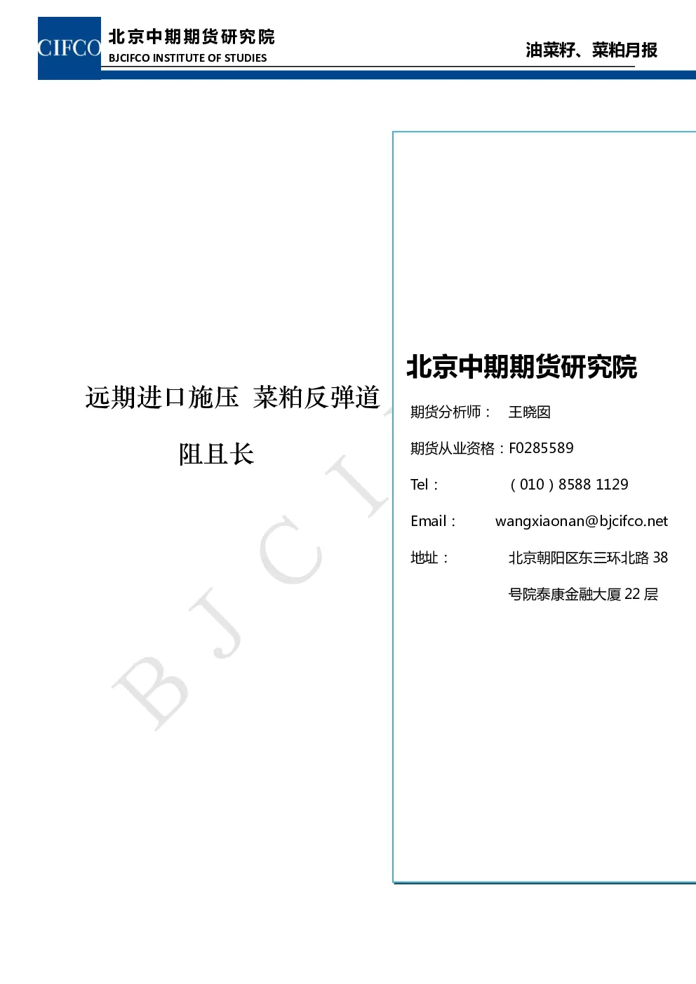 报告封面