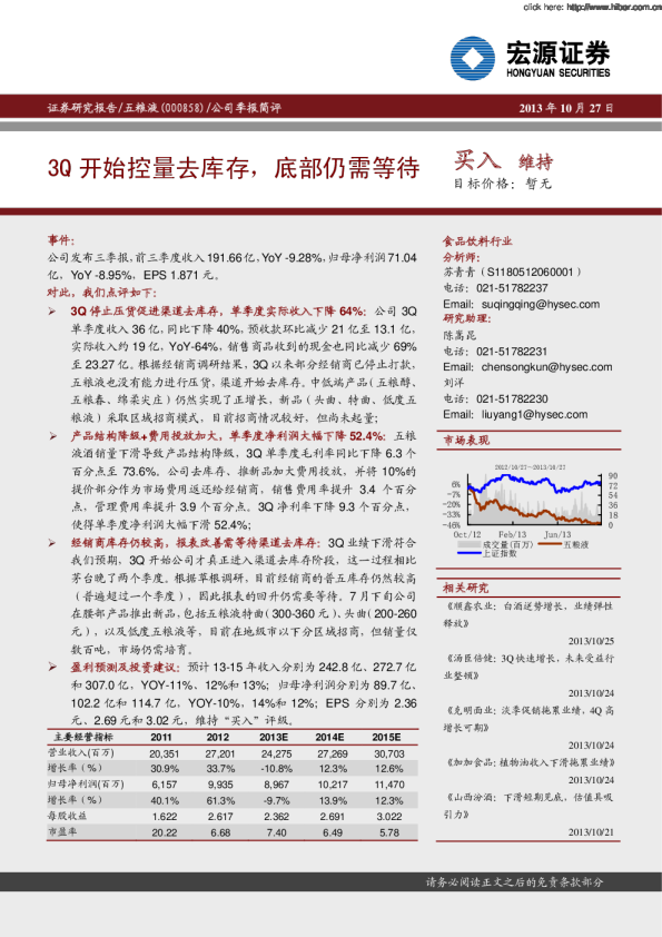 3Q开始控量去库存，底部仍需等待