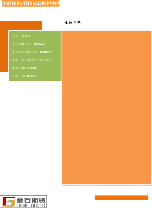 金石期货原油日报