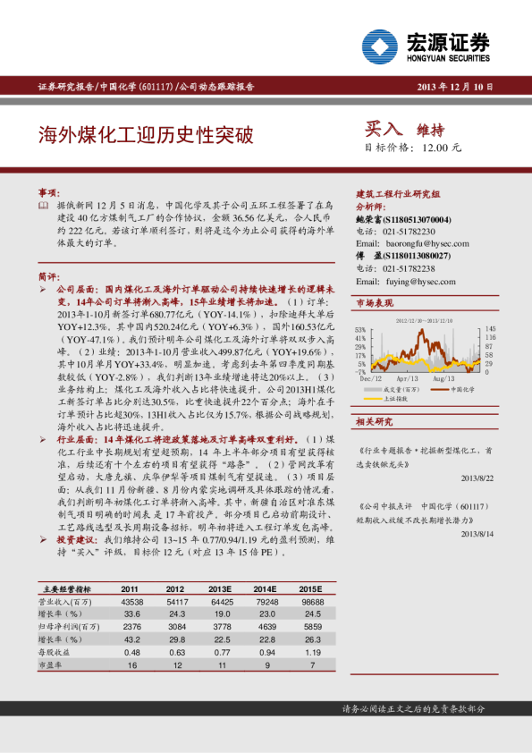 海外煤化工迎历史性突破