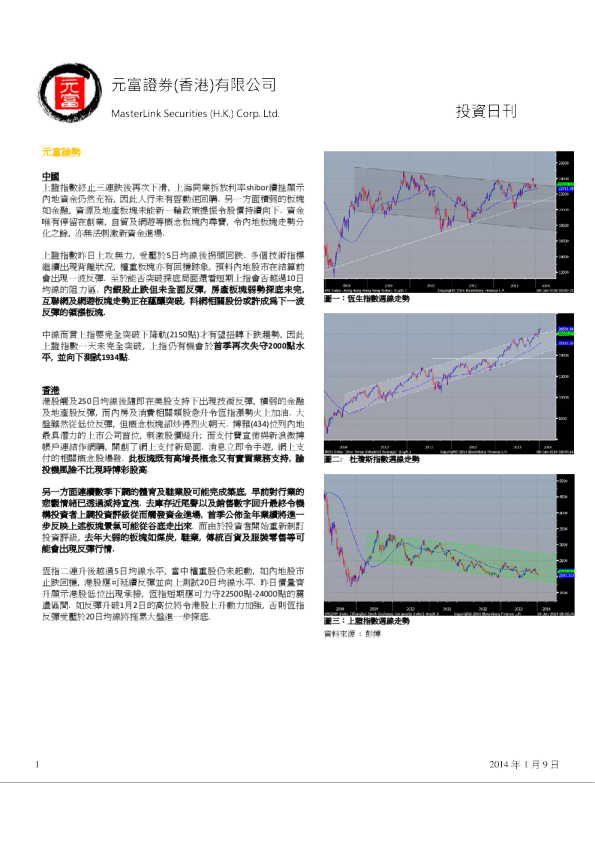 元富证券(香港)投资日刊