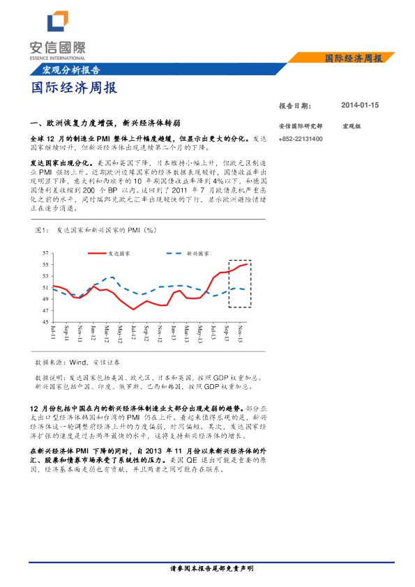 安信国际国际经济周报