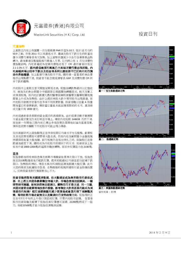 元富证券(香港)投资日刊