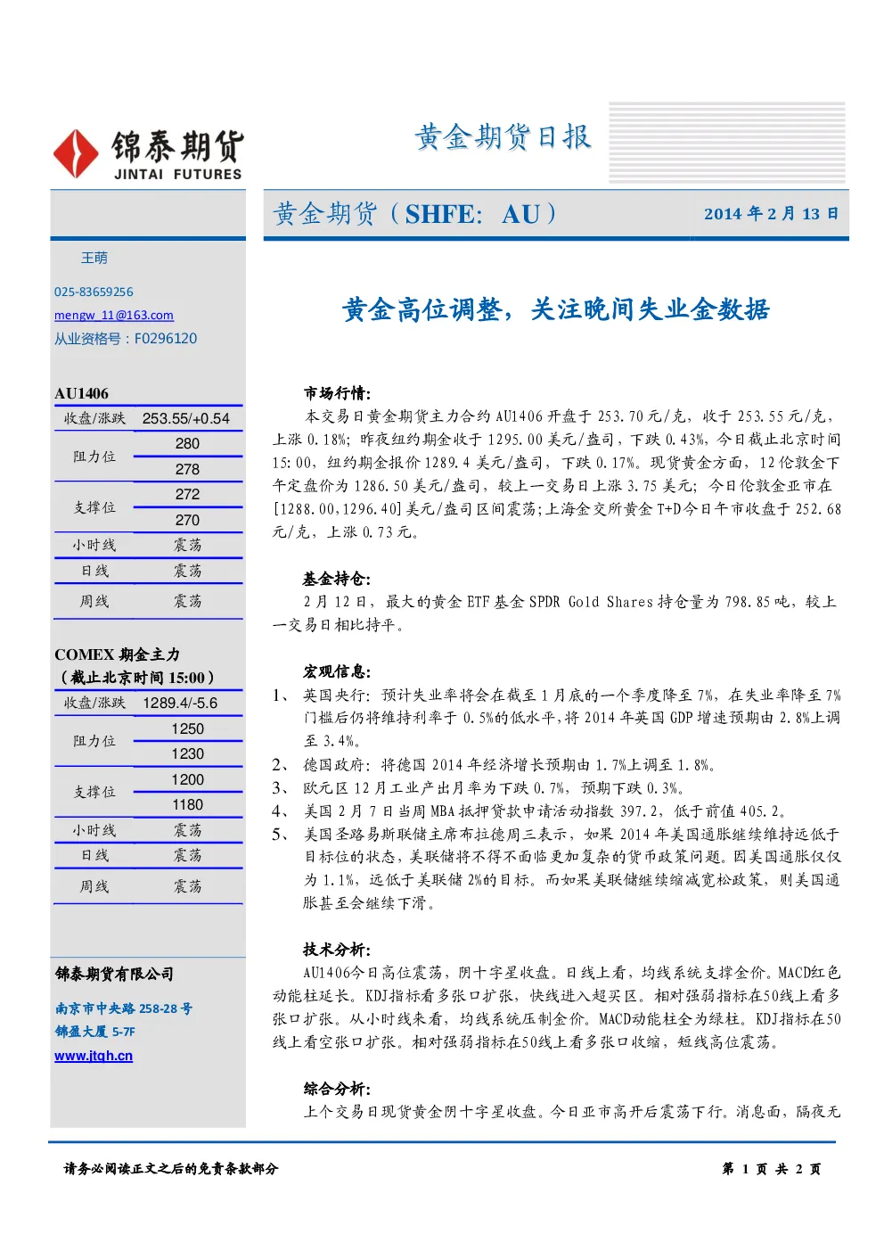 报告封面