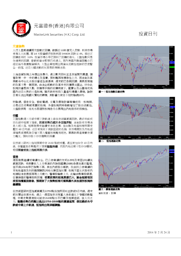 元富证券(香港)投资日刊
