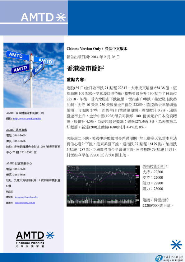 尚乘财富香港股市简评