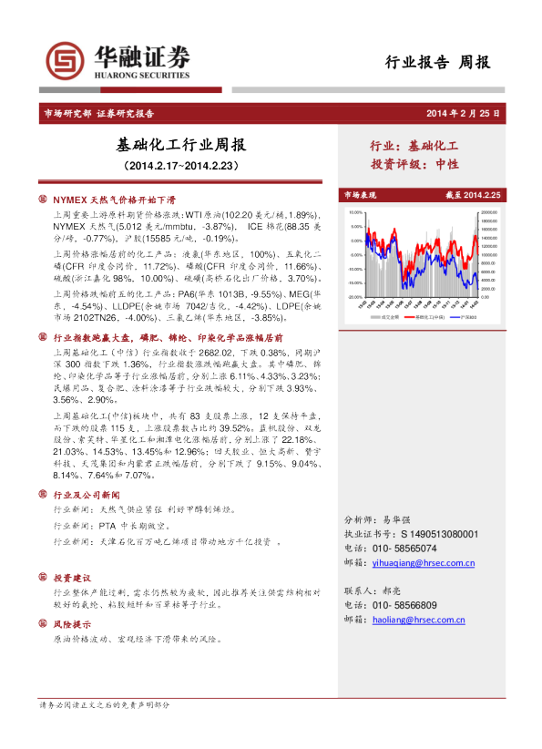 基础化工行业周报