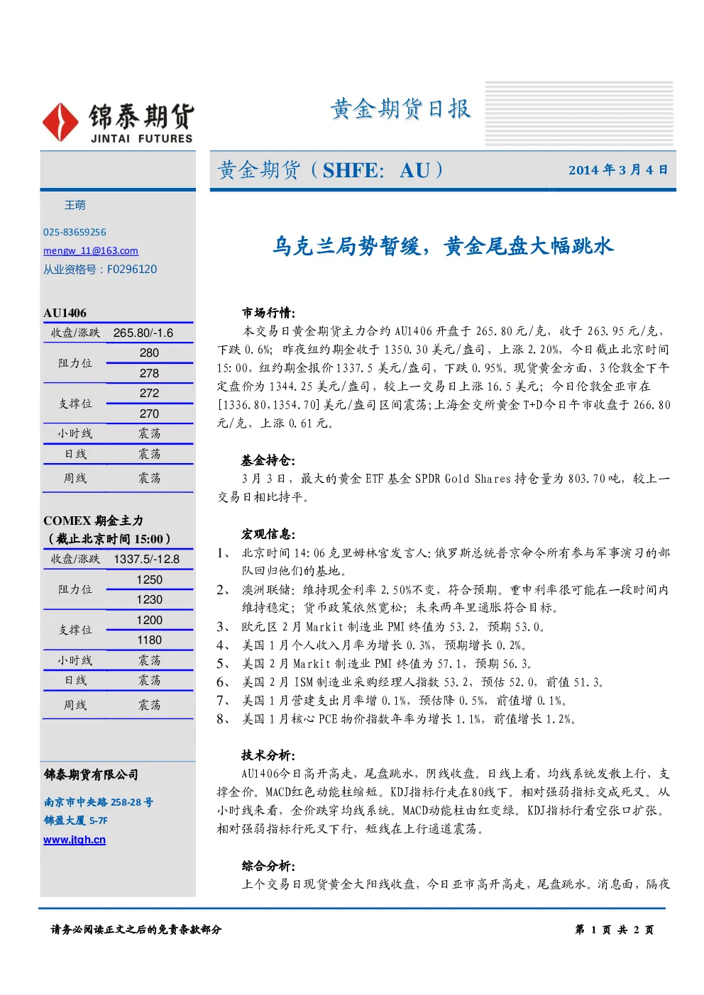 报告封面