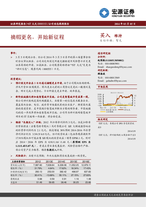 摘帽更名，开始新征程