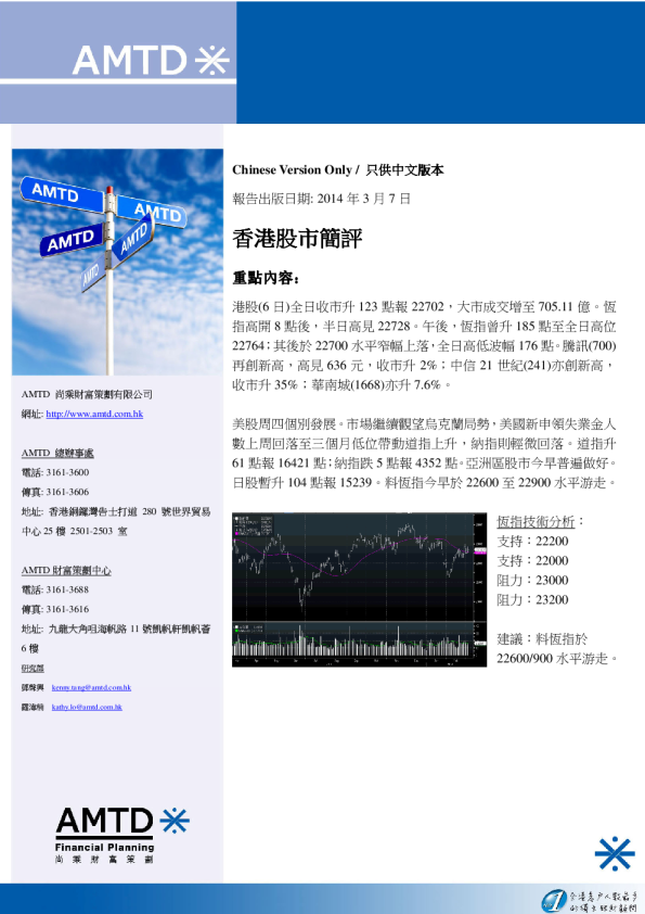 尚乘财富香港股市简评