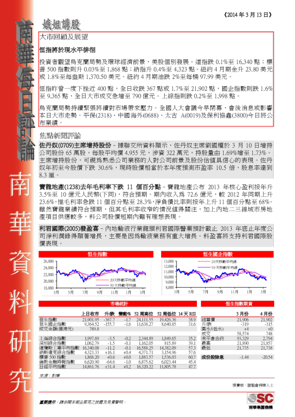 南华金融每日评论