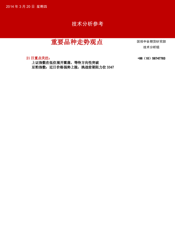 国投中谷期货技术分析参考