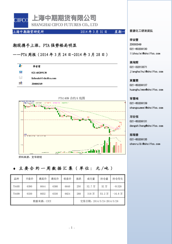 PTA周报：期现携手上涨,PTA强势格局明显