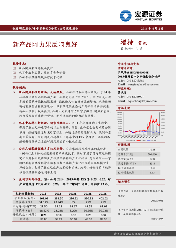 新产品阿力果反响良好