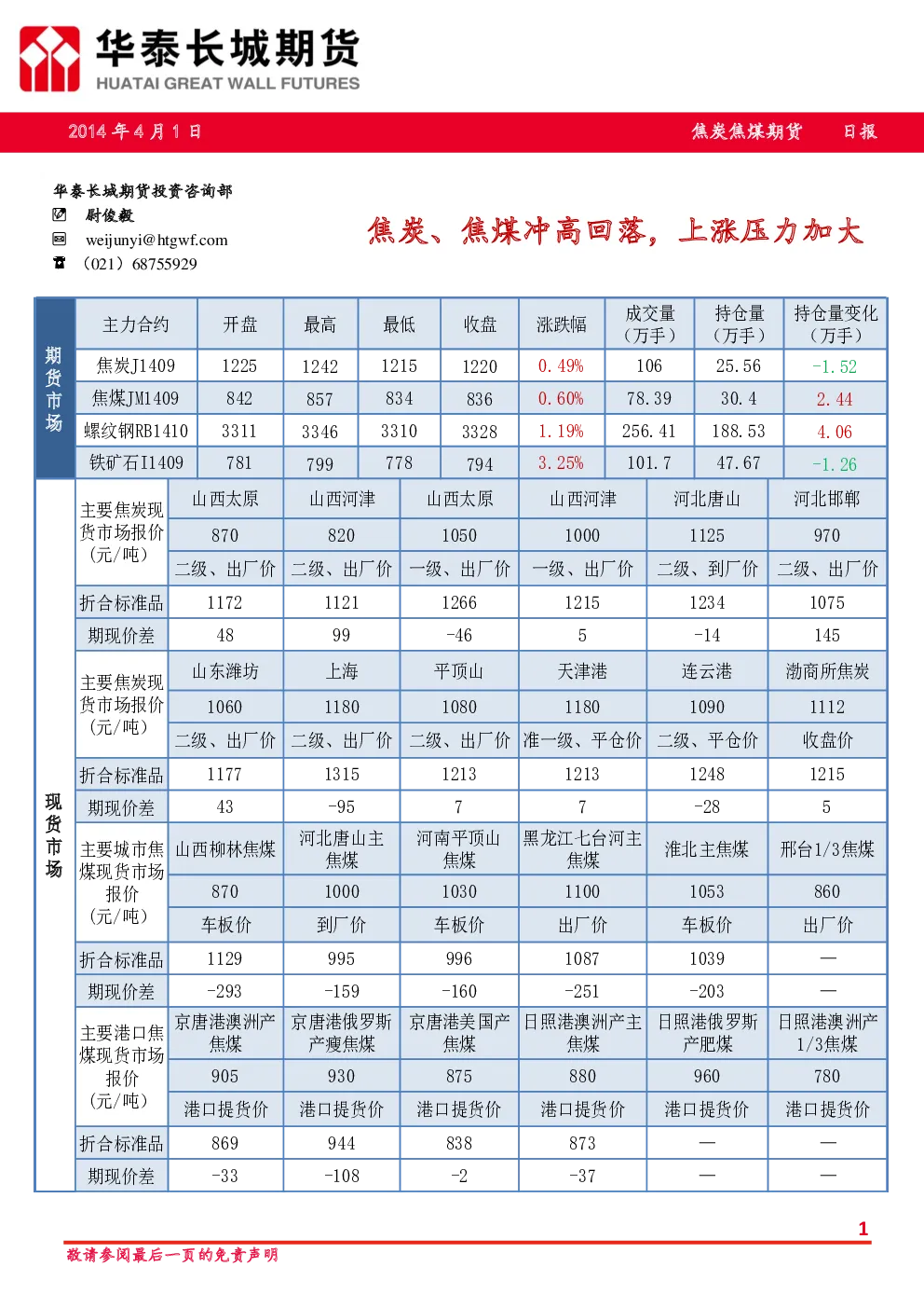报告封面