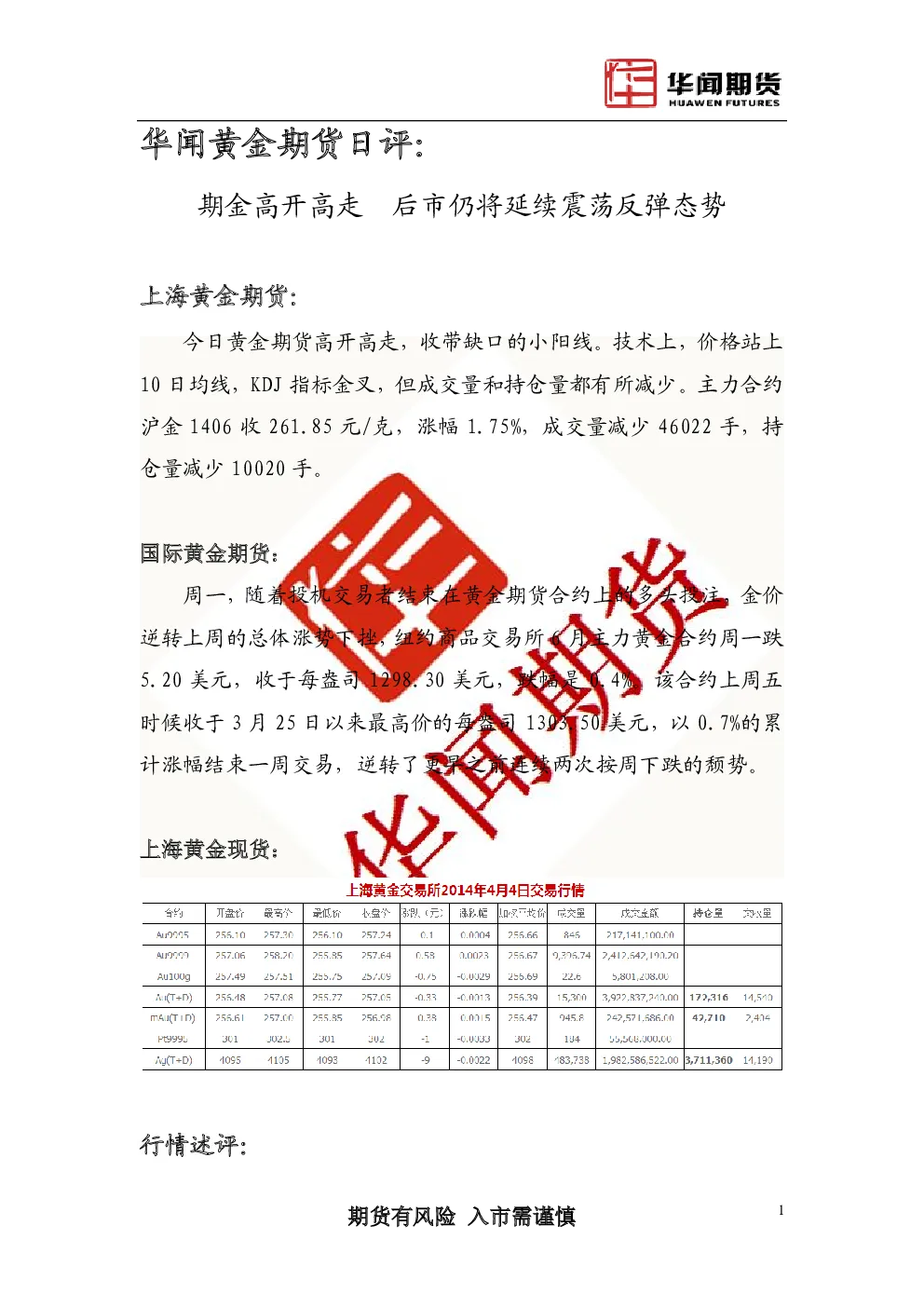 报告封面