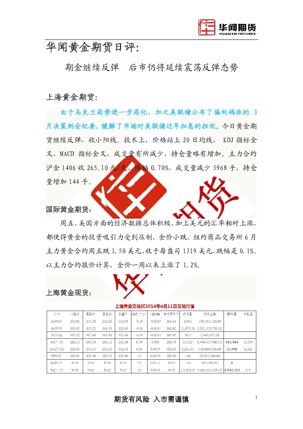 报告封面