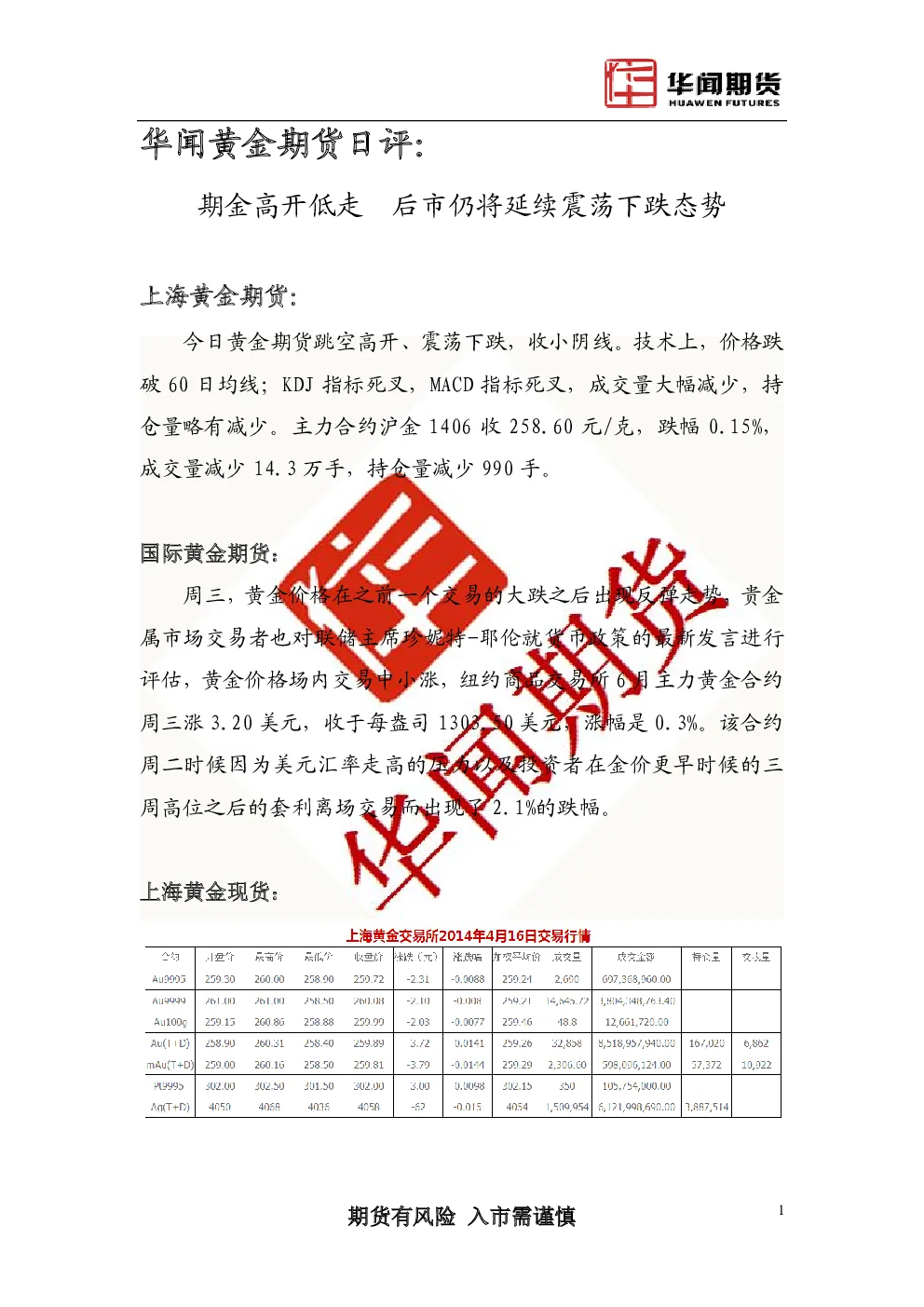 报告封面