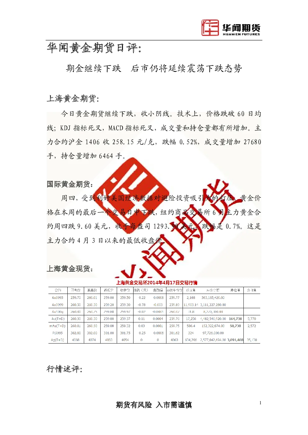 报告封面
