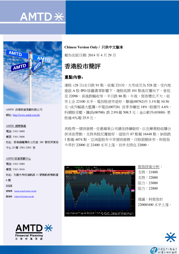 尚乘财富香港股市简评