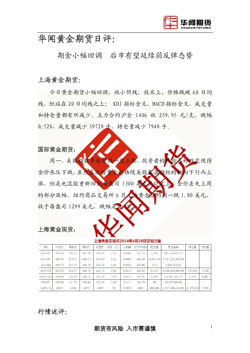 报告封面