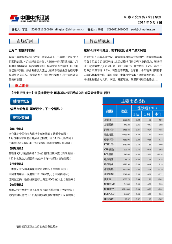 20140505今日早报