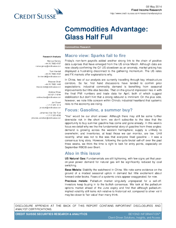 Commodities Advantage：Glass Half Full