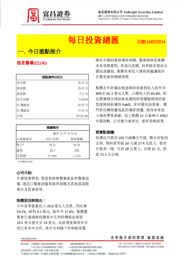 富昌证券每日投资总汇