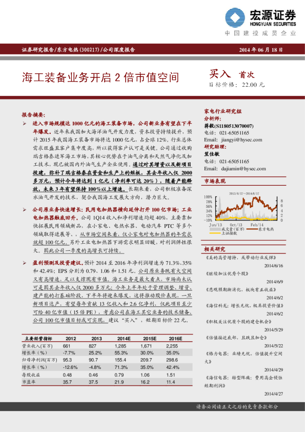 海工装备业务开启2倍市值空间
