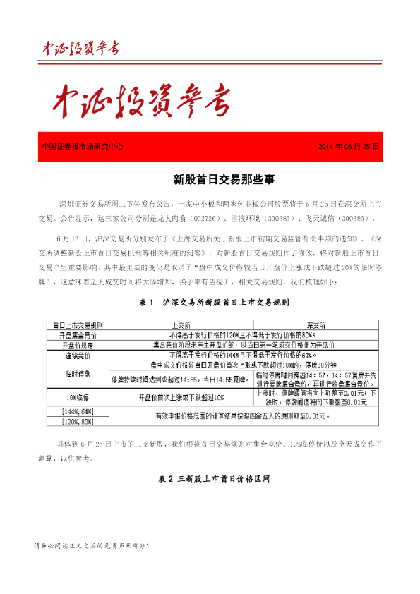 新股首日交易那些事
