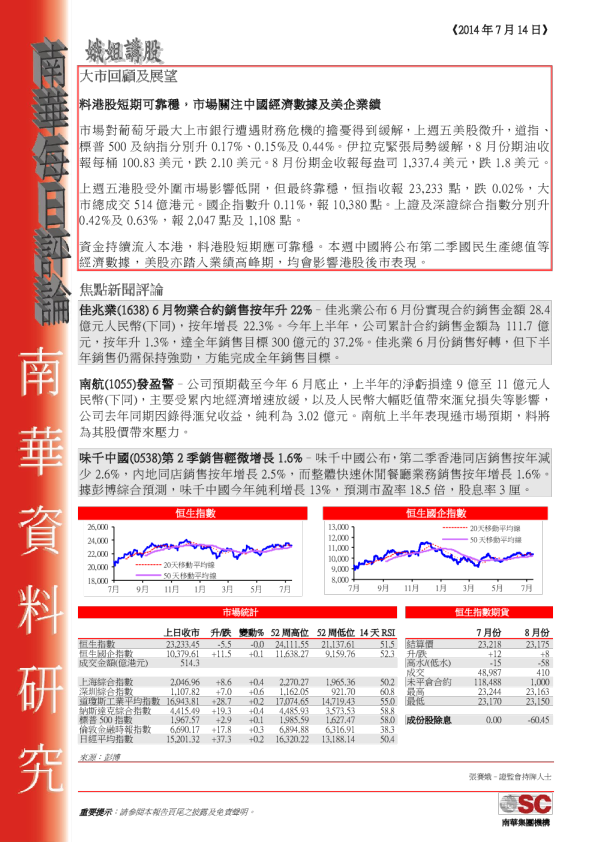 南华金融每日评论