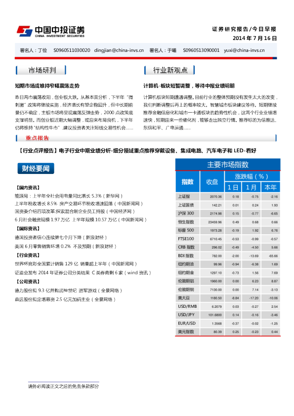 20140716今日早报