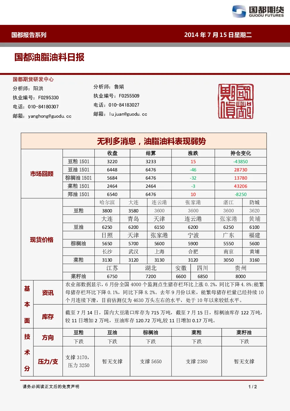 报告封面
