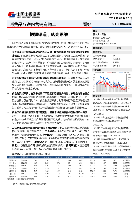 把握渠道，转变思维（中投18718521905）