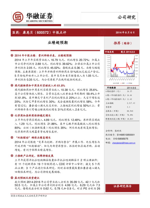 业绩超预期