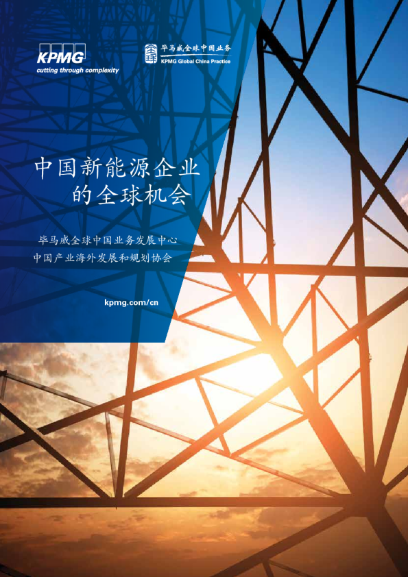 中国新能源企业的全球机会