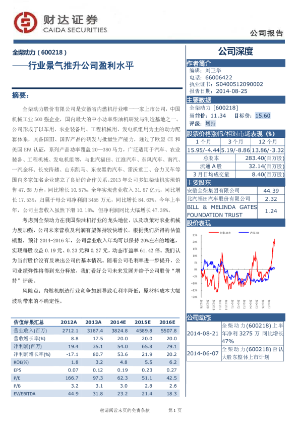 行业景气推司数利司盈利水平