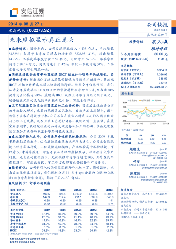 未来虚拟显示真正龙头