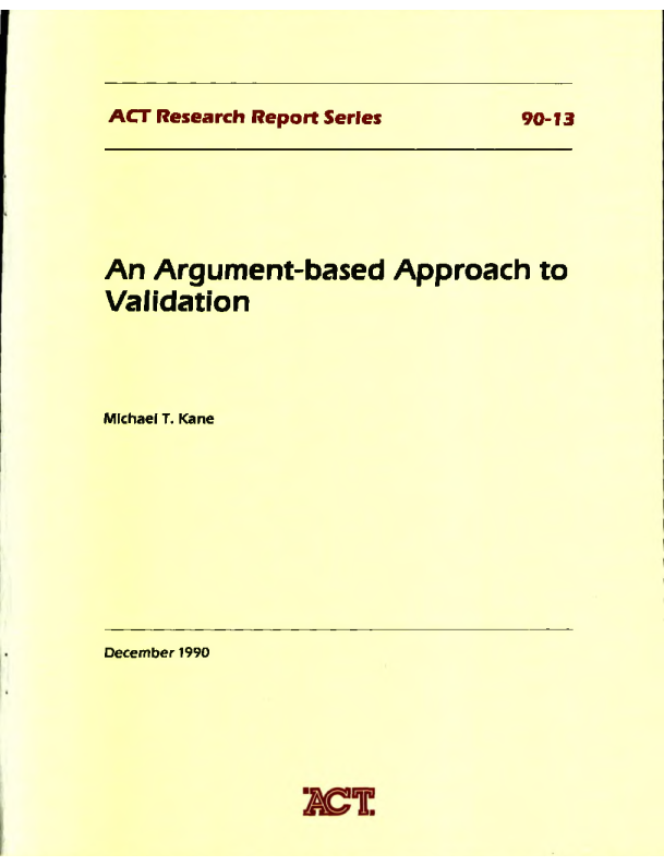 An Argument-based Approach to Validation