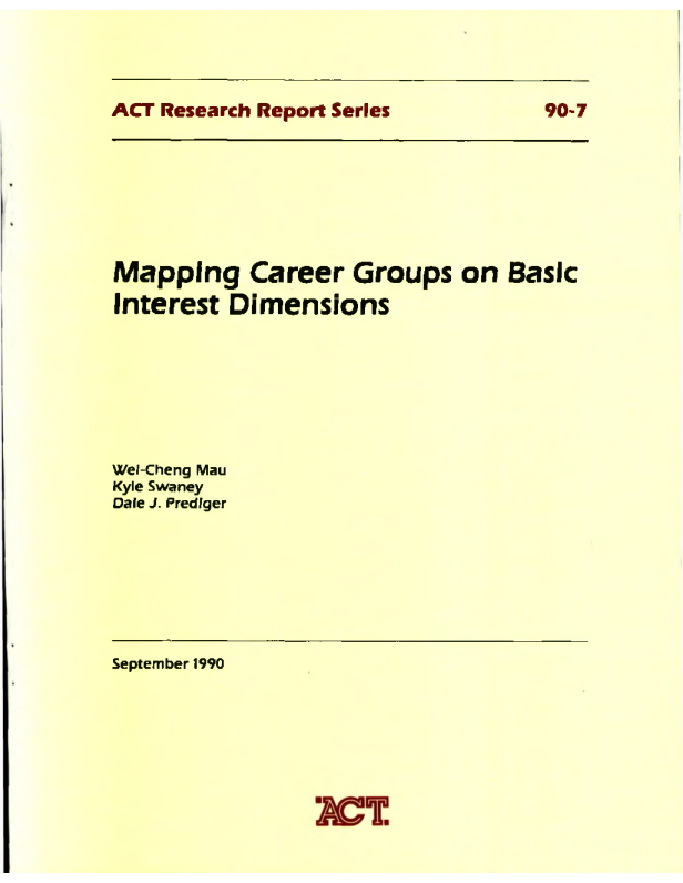 Mapping Career Groups on Basic Interest Dimensions