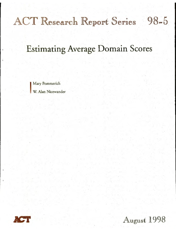 Estimating Average Domain Scores