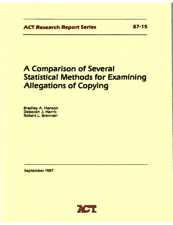 A comparison of several statistical methods for examining allegations