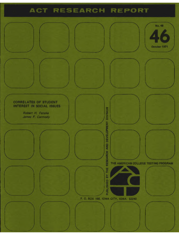 Correlates of Student Interest in Social Issues