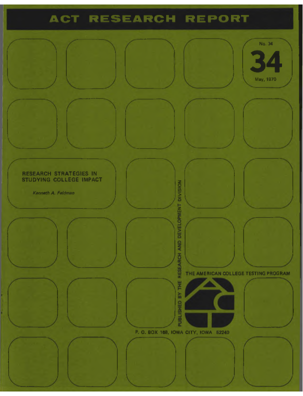 Research Strategies in Studying College Impact