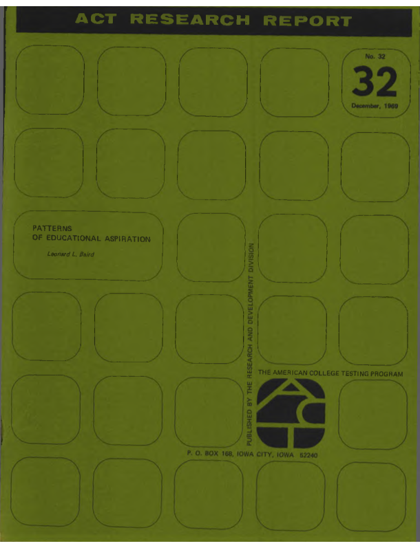 Patterns of Educational Aspiration